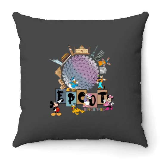 Disney Epcot Throw Pillows, Epcot Matching Throw Pillows, Epcot Family