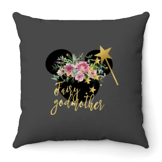 fairy godmother shirt, godmother gift, disney fairy godmother shirt, godmom shirt, godmother shirt, godparent gift, new godmother gift Throw Pillows