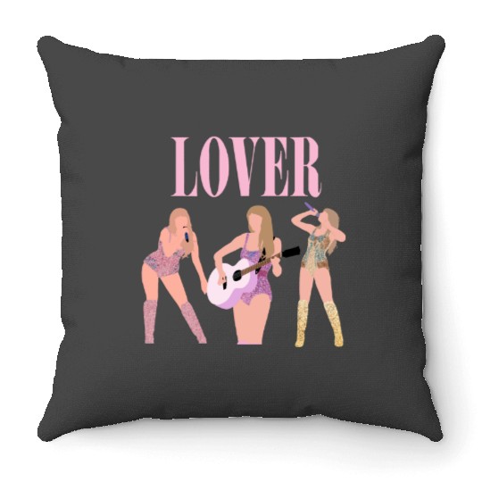 taylorswift lover eras tour art Throw Pillows