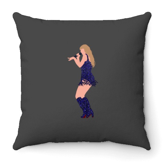taylorswift midnights eras tour bejewled dance art Throw Pillows