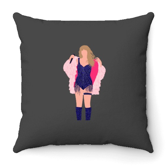 TaylorSwift Eras Tour Midnights Outfit art Throw Pillows