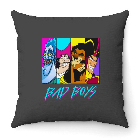 Retro Disney Villains Bad Boy Throw Pillows Hades Captain Hook Scar Jafar Throw Pillows