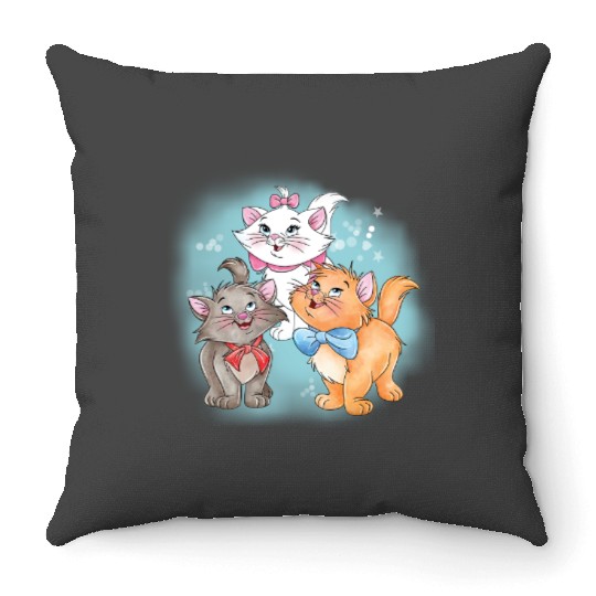disney the aristocats disneyland Throw Pillows, cute aristocats disney trip Throw Pillows