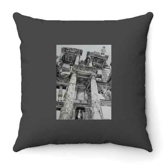 Bobs Burgers in Ruins Throw Pillows