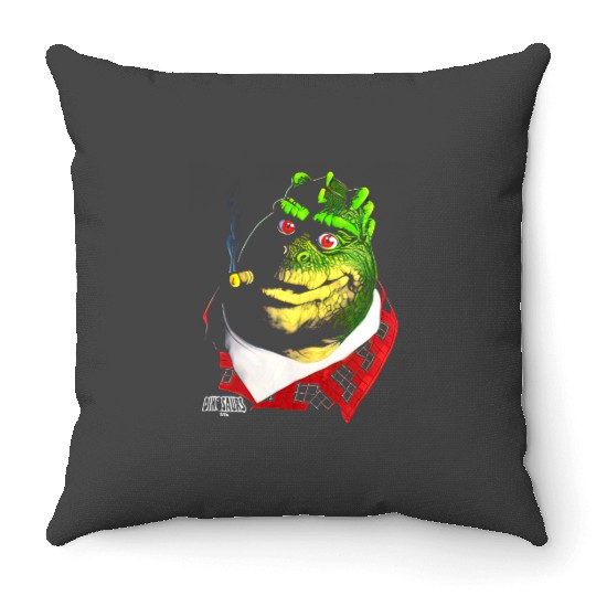 90s Dinosaurs TV Show Promo Throw Pillows. Vintage 1990s Jim Henson Disney Dinosaurs Throw Pillows