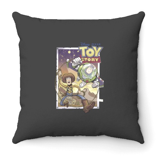 Disney Toy Story Throw Pillows, Retro Woody and Buzzy Lightyear