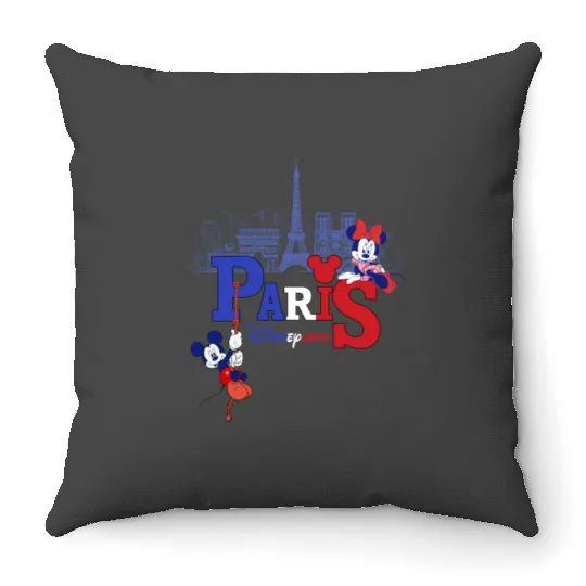 Disneyland Paris 1992 Vintage Throw Pillows, Disneyland Vacation Throw Pillows