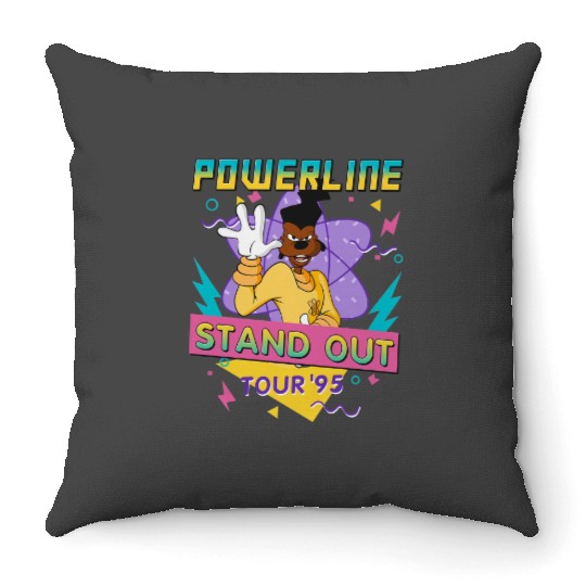 Disney Powerline Stand Out World Tour 95 Throw Pillows, Disney Vintage A Goofy Movie Powerline Throw Pillows,WDW Matching Family Throw Pillows