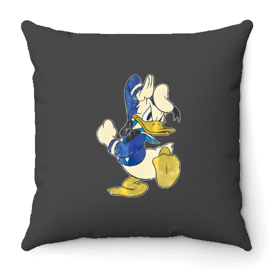 Disney Ducktales Donald Duck Throw Pillows, Donald Vintage Retro 90s Style Throw Pillows