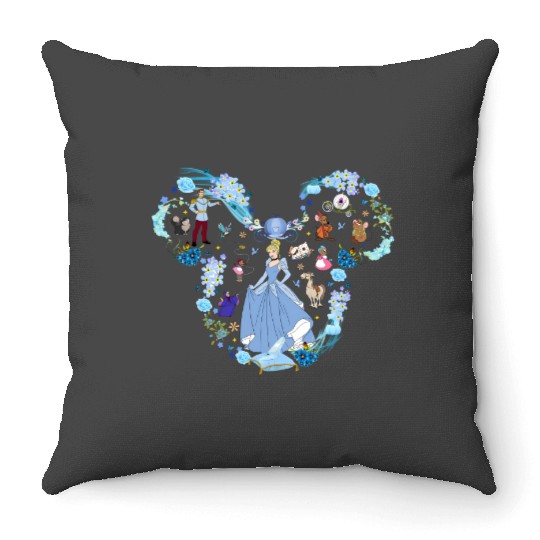 Disney Princess Throw Pillows, Cinde Throw Pillows, Mickey Ears Throw Pillows