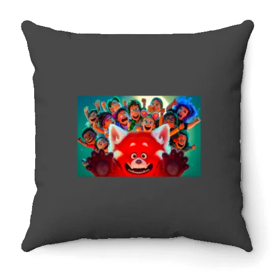 turning red pixarr, turning red trailer, meilin turning red, disney turning red, turning red domee shi, turning red imdb Throw Pillows