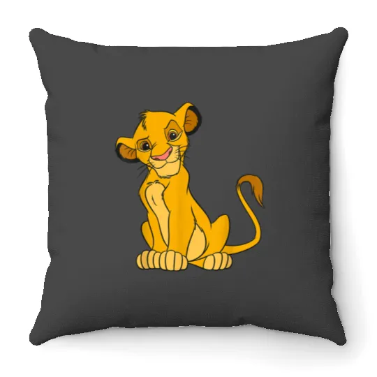 Disney The Lion King Young Simba Sitting Up Throw Pillows