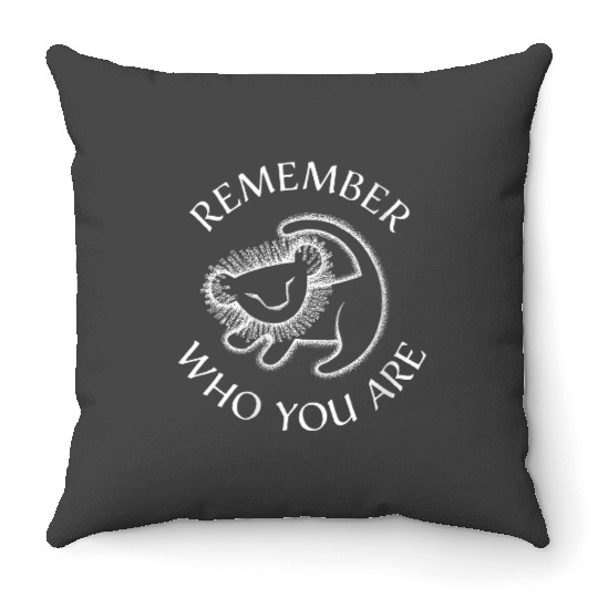 Disney Lion King Simba Sketch Remember Who You Are Throw Pillows