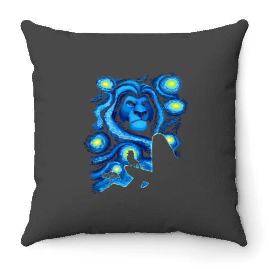 Disney The Lion King Mufasa Starry Night Pride Rock Throw Pillows