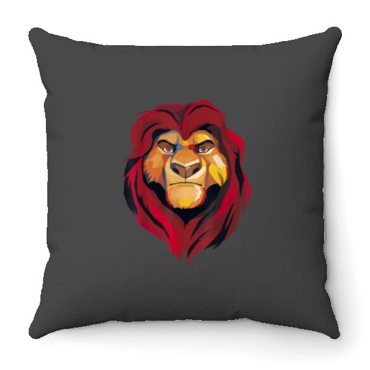 Disney The Lion King Mufasa Artistic Painted Portrait Throw Pillows