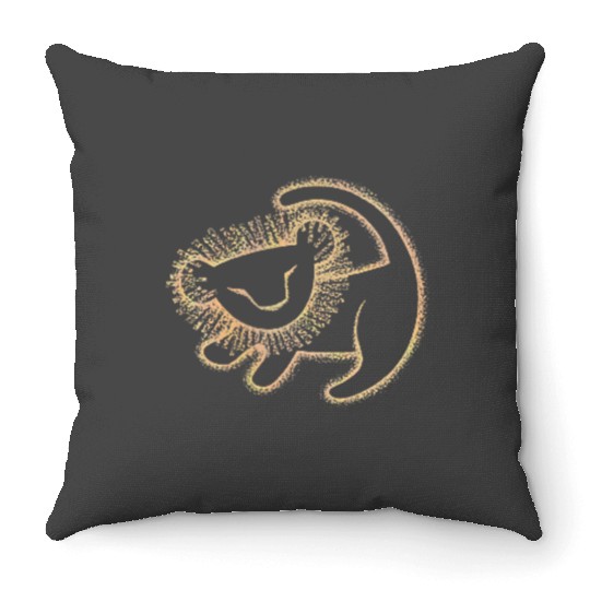 Disney Lion King Simba Gold Cave Painting Graphic Throw Pillows