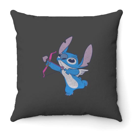 Disney Lilo Stitch Valentine's Day Stitch Cupid Throw Pillows