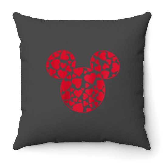 Disney Mickey And Friends Valentine's Day Mickey Heart Fill Raglan Throw Pillows
