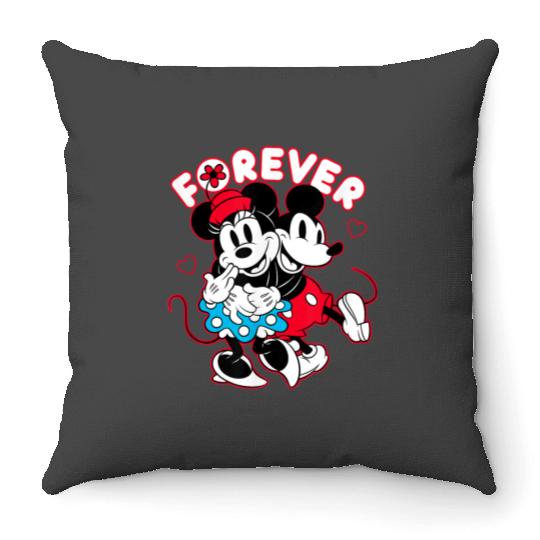 Disney Mickey Mouse Minnie Mouse Love Forever Valentines Throw Pillows