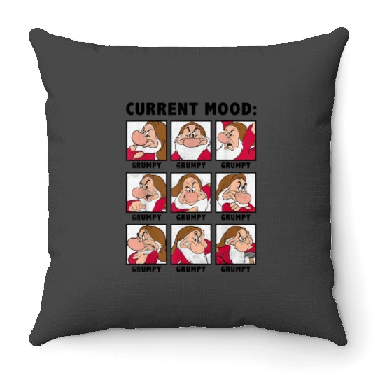 Disney Snow White Current Mood Always Grumpy Graph Throw Pillows