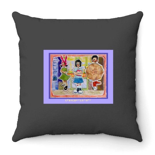 Bobs Burgers Spiral Notebook Throw Pillows