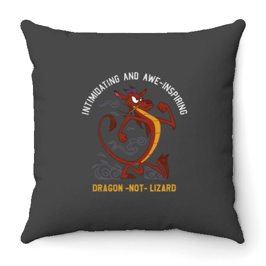 Dragon Animals Dragons Disney Mulan Mushu AweInspiring Dragon Not Lizard.png Throw Pillows