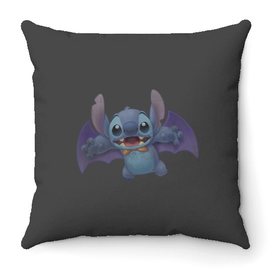 Discover Disney Lilo Stitch Halloween Cute Vampire Stitch Portrait Throw Pillows