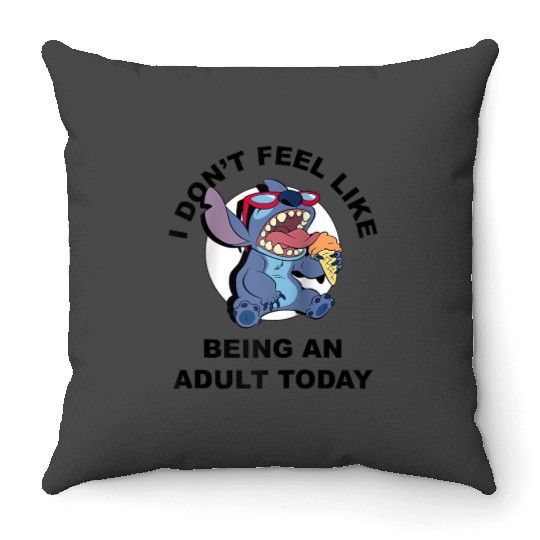 Discover Disney Lilo Stitch I Don't Feel Like Being An Adult Today Throw Pillows