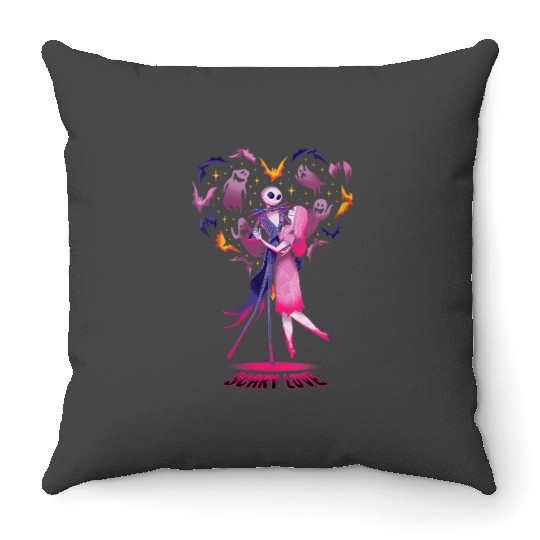 Disney The Nightmare Before Christmas Jack Sally Scary Love Throw Pillows