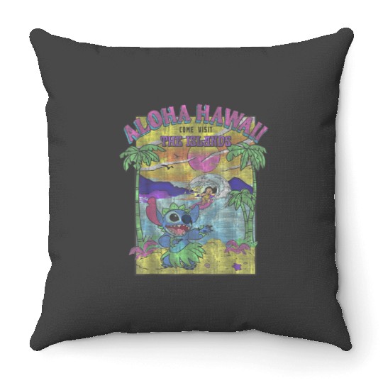 Disney Lilo Amp Stitch Aloha Hawaii Come Visit The Throw Pillows