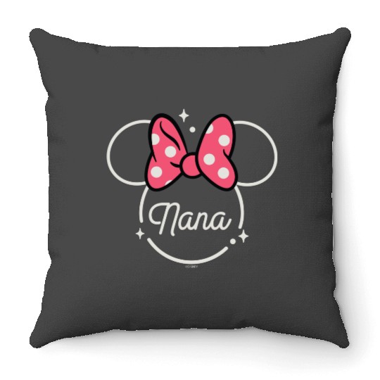 Disney Minnie Mouse Nana Grandma Icon Magic Mothers Day Throw Pillows