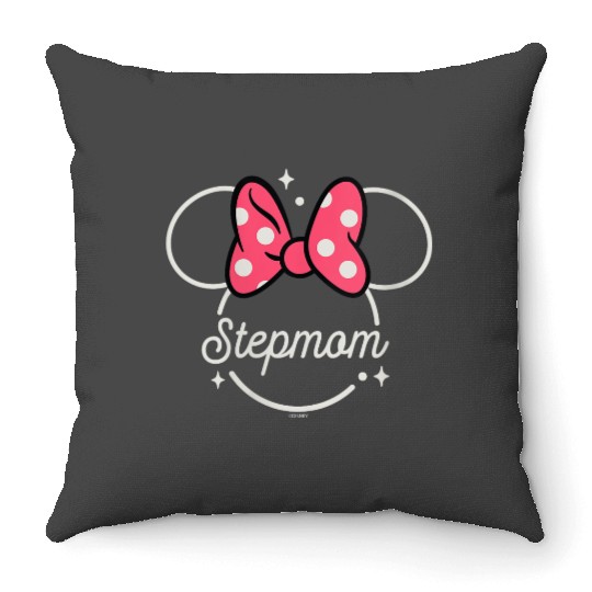 Disney Minnie Mouse Stepmom Mom Head Icon Magic Mothers Day Throw Pillows