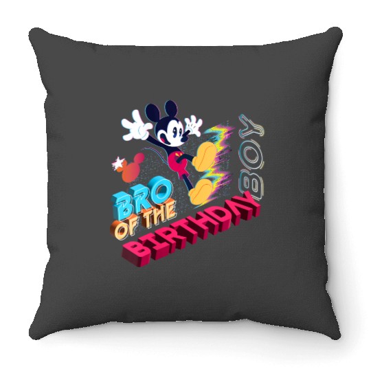 Disney Mickey Mouse Family Star Bro Of The Birthday Boy Throw Pillows
