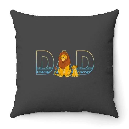 Disney The Lion King Simba and Mufasa Dad Throw Pillows