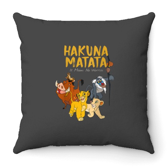 Disney Lion King Classic It Means No Worries Throw Pillows
