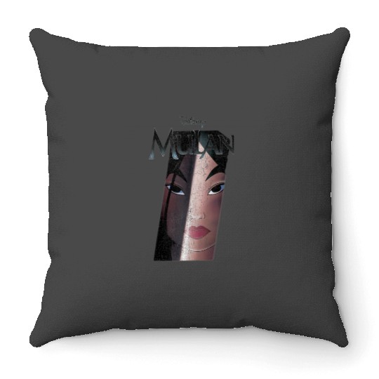 Disney Mulan Split Portrait Poster Throw Pillows