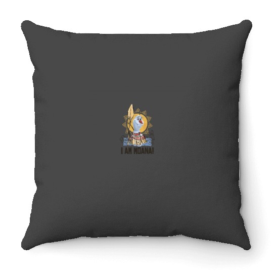 Disney Olaf Presents Moana Costume Sketch Throw Pillows