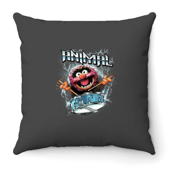 Disney The Muppets Animal Electrifying Epic Drumroll Poster Throw Pillows