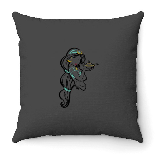 Disney Aladdin Jasmine Sketch Throw Pillows