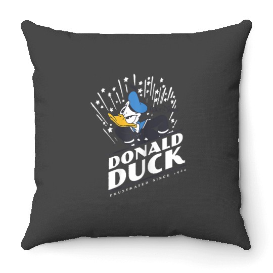 Disney Donald Duck 90th Anniversary Frustrated Since 1934 gifts  Throw Pillows