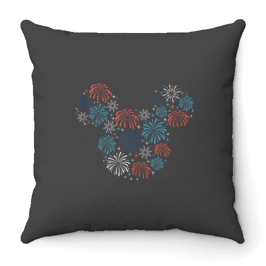 Disneyss Mickey Mouse Fireworks Americana Throw Pillows