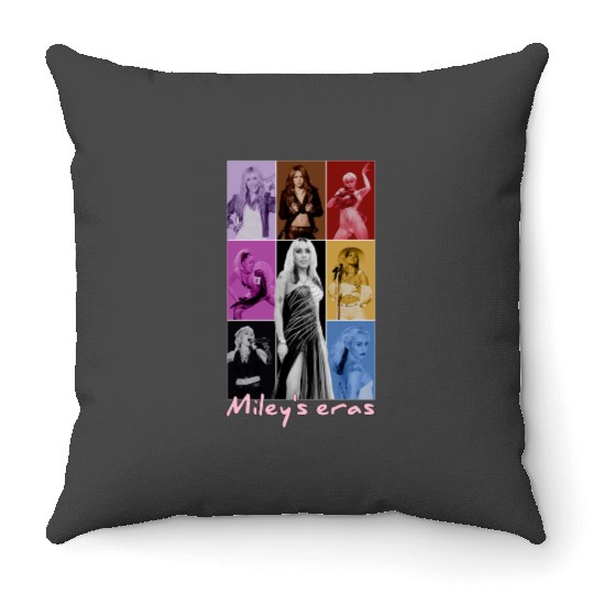 Miley Cyrus Eras Tour Throw Pillows