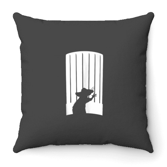 Disney and Pixars Ratatouille Chef Hat Remy Silhouette Throw Pillows
