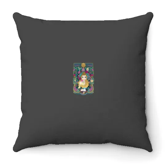 Disney Beauty And The Beast Belle Portrait Tee Throw Pillows