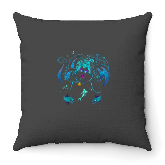 Disney The Little Mermaid Ursula Flotsam And Jetsam Throw Pillows