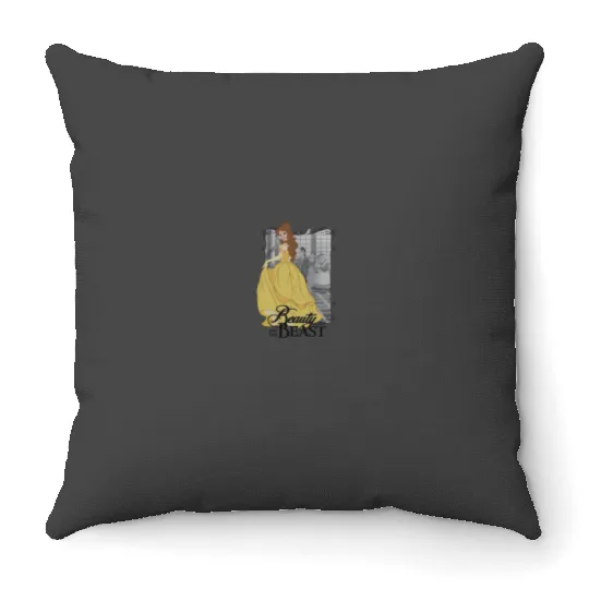 Disney Beauty And The Beast Belle Dancing Portrait Throw Pillows