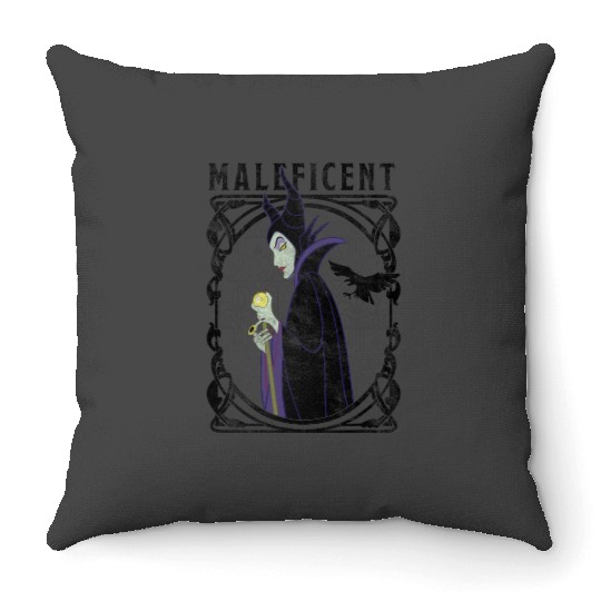 Disney Villains Maleficent Side Look Poster Throw Pillows