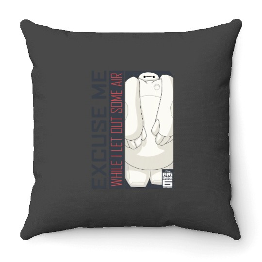 Disney Big Hero 6 TV Series Baymax Excuse Me Graphic Throw Pillows