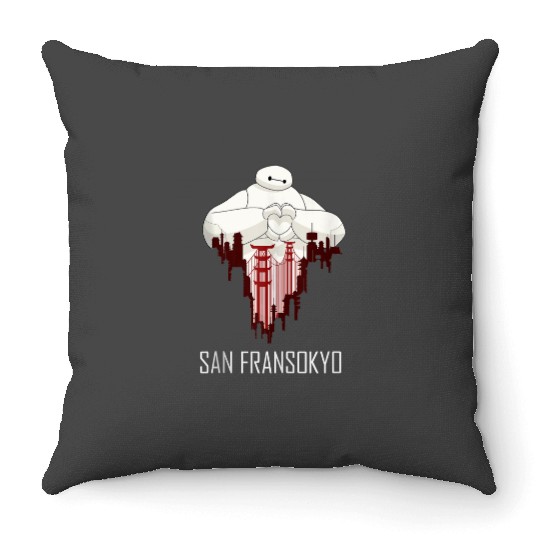 Disney Big Hero 6 Baymax San Fransokyo Love Throw Pillows