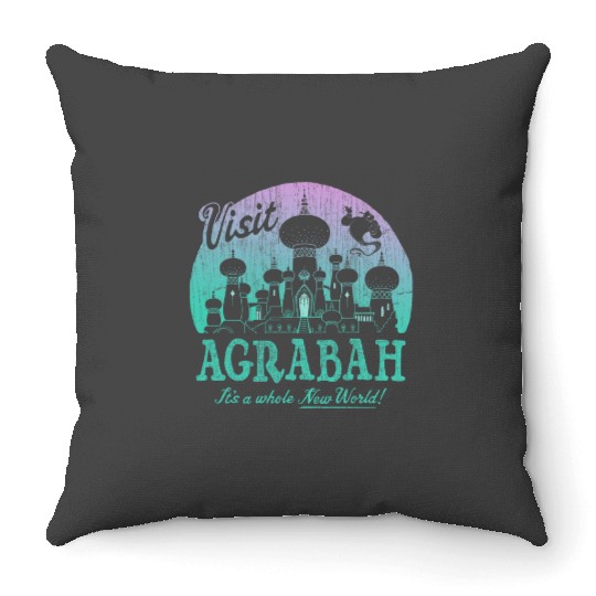 Disney Aladdin Visit Agrabah It's A Whole New World Gradient Throw Pillows